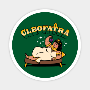 Funny Chubby Cleopatra Egyptian Queen Eating Funny Meme Magnet